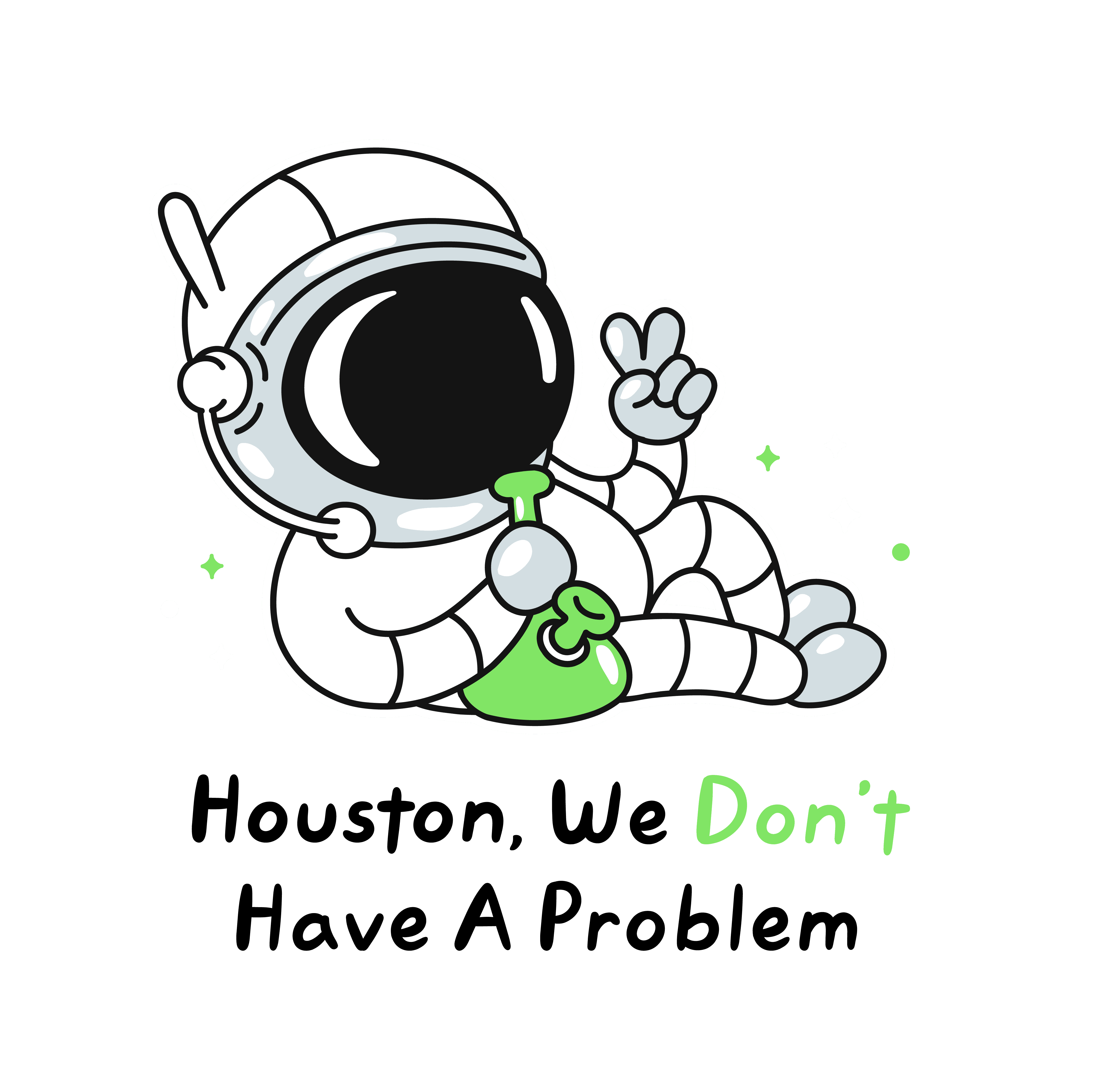 Astronaut ohne Probleme